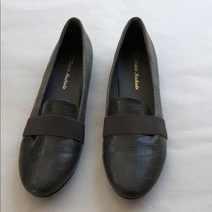 Gray faux snake skin shoes